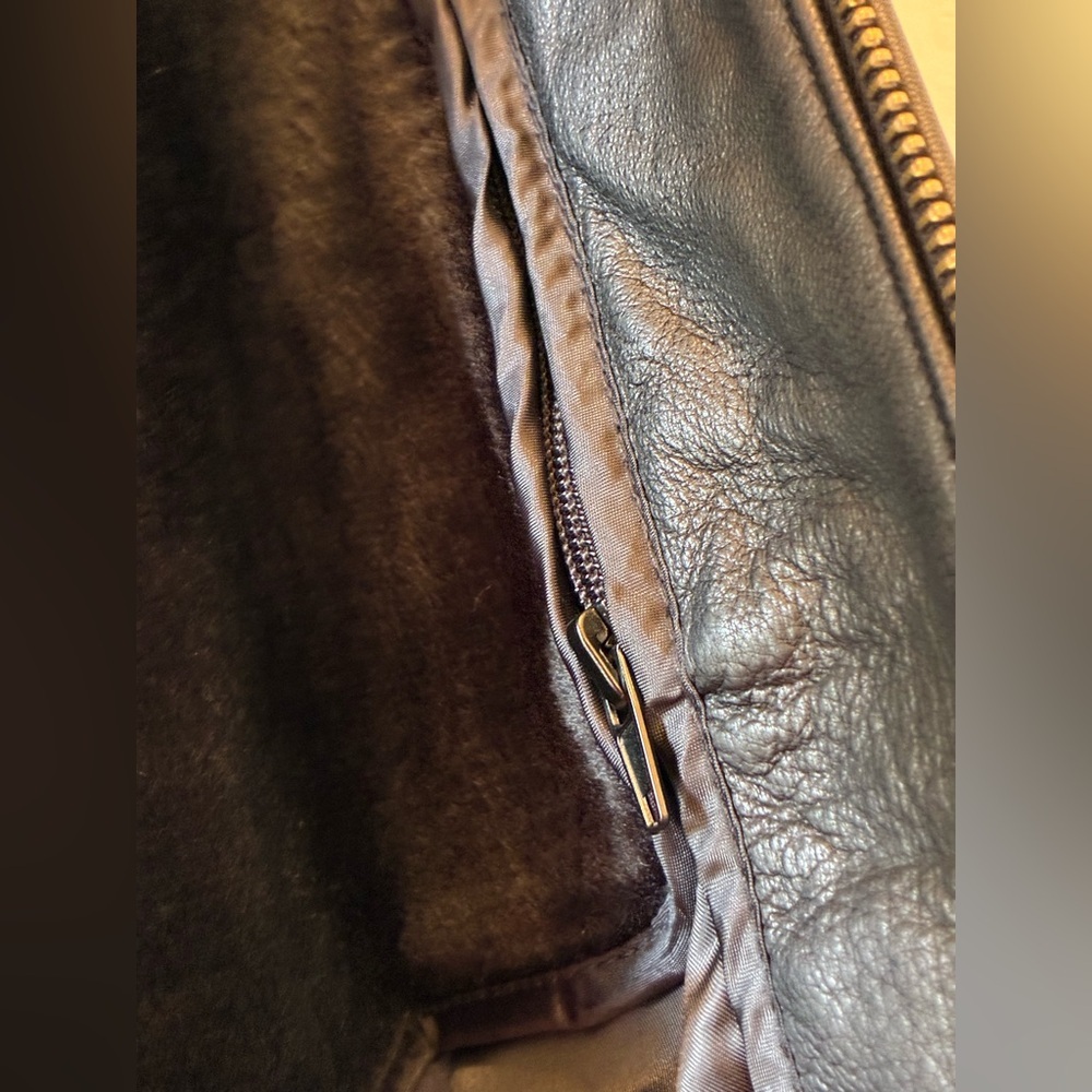 Tanners Avenue lambs leather Italy, size 2 XL black zipper up jacket new /tags - Picture 10 of 10